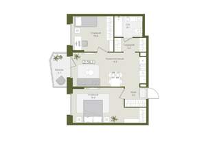 2-к квартира, вторичка, 56м2, 4/8 этаж