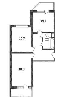 2-к квартира, вторичка, 58м2, 15/24 этаж