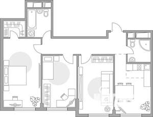 4-к квартира, вторичка, 74м2, 6/14 этаж