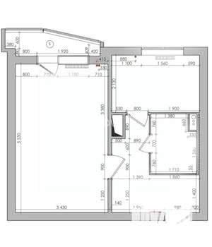 1-к квартира, вторичка, 38м2, 8/17 этаж
