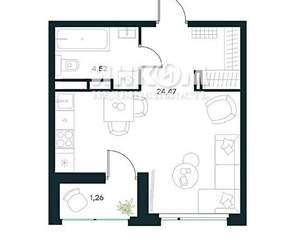 Студия квартира, вторичка, 30м2, 8/10 этаж