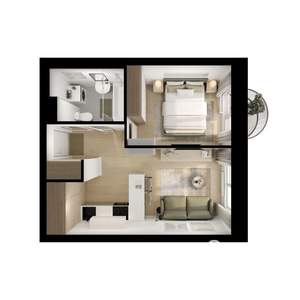 1-к квартира, вторичка, 33м2, 7/9 этаж