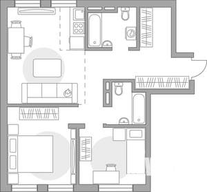 3-к квартира, строящийся дом, 64м2, 3/6 этаж