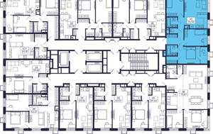 3-к квартира, строящийся дом, 76м2, 19/28 этаж