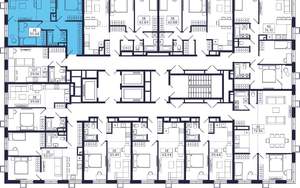 2-к квартира, строящийся дом, 54м2, 28/28 этаж