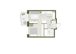 1-к квартира, вторичка, 36м2, 2/8 этаж