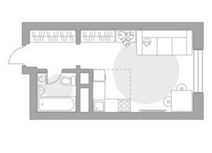 Студия квартира, строящийся дом, 24м2, 12/23 этаж