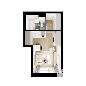 Студия квартира, вторичка, 23м2, 2/9 этаж