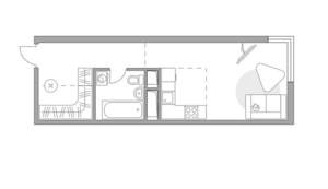 Студия квартира, вторичка, 27м2, 5/14 этаж