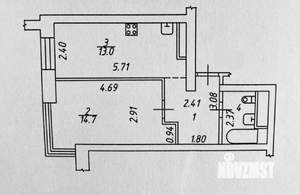 1-к квартира, вторичка, 38м2, 4/45 этаж