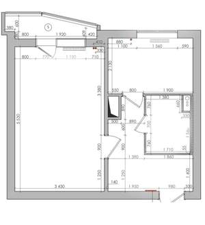 1-к квартира, вторичка, 38м2, 8/17 этаж