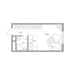 Студия квартира, вторичка, 21м2, 10/14 этаж