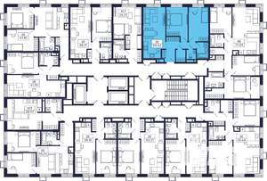 2-к квартира, строящийся дом, 63м2, 24/28 этаж