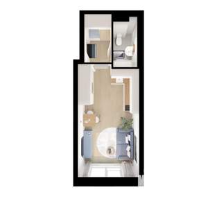 Студия квартира, вторичка, 24м2, 8/9 этаж