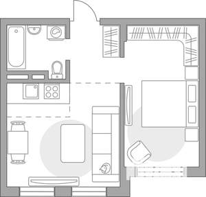 2-к квартира, вторичка, 37м2, 2/6 этаж