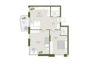 2-к квартира, вторичка, 60м2, 3/8 этаж