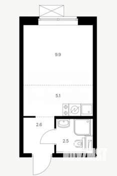 Студия квартира, вторичка, 20м2, 3/9 этаж