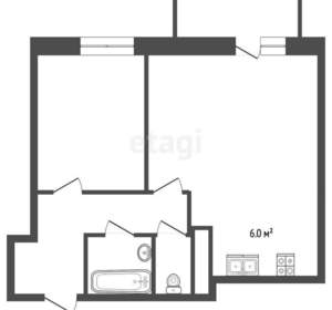2-к квартира, вторичка, 43м2, 3/4 этаж