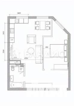 2-к квартира, вторичка, 63м2, 5/10 этаж