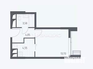 1-к квартира, вторичка, 25м2, 15/28 этаж