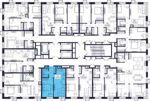 1-к квартира, строящийся дом, 40м2, 13/28 этаж