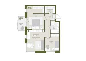 2-к квартира, вторичка, 56м2, 5/8 этаж