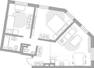 3-к квартира, строящийся дом, 59м2, 5/6 этаж