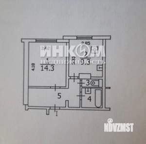 1-к квартира, вторичка, 36м2, 2/16 этаж