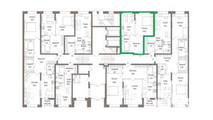 1-к квартира, вторичка, 40м2, 1/9 этаж