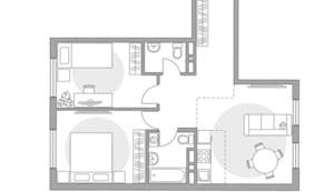 3-к квартира, строящийся дом, 57м2, 2/6 этаж