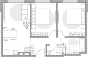 3-к квартира, вторичка, 51м2, 4/6 этаж