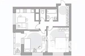 2-к квартира, вторичка, 54м2, 24/24 этаж