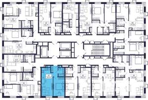 1-к квартира, вторичка, 40м2, 21/28 этаж