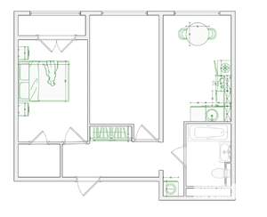 2-к квартира, вторичка, 52м2, 6/8 этаж