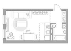 Студия квартира, вторичка, 28м2, 2/6 этаж