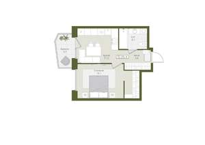 1-к квартира, вторичка, 35м2, 4/8 этаж