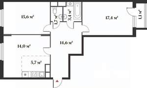 3-к квартира, вторичка, 72м2, 2/6 этаж