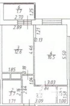1-к квартира, вторичка, 42м2, 15/25 этаж