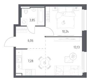 1-к квартира, вторичка, 41м2, 8/24 этаж