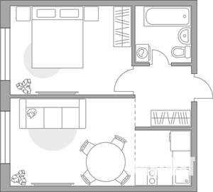 2-к квартира, строящийся дом, 34м2, 2/14 этаж