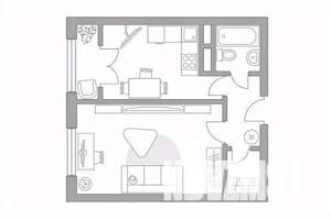 1-к квартира, вторичка, 38м2, 6/8 этаж