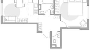 2-к квартира, строящийся дом, 43м2, 1/14 этаж