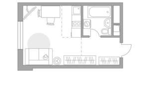Студия квартира, вторичка, 21м2, 10/14 этаж