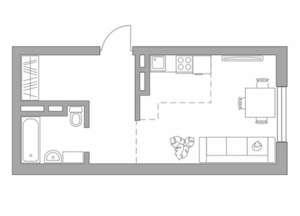 Студия квартира, вторичка, 27м2, 5/14 этаж