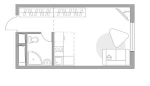 Студия квартира, вторичка, 21м2, 8/14 этаж