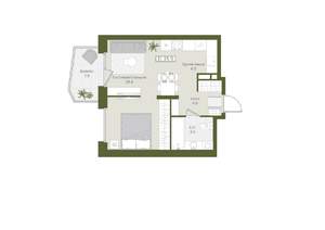 1-к квартира, вторичка, 36м2, 3/8 этаж