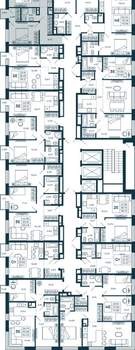 1-к квартира, строящийся дом, 45м2, 18/25 этаж