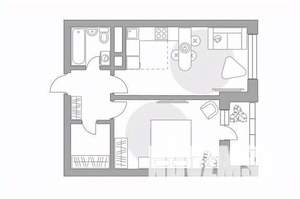 2-к квартира, вторичка, 45м2, 24/24 этаж