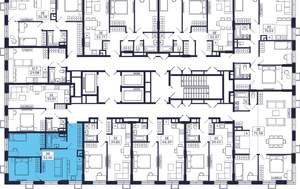 2-к квартира, строящийся дом, 52м2, 8/28 этаж