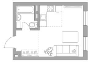Студия квартира, вторичка, 26м2, 3/14 этаж